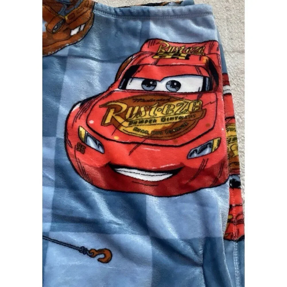 DISNEY Pixar CARS LIGHTNING MCQUEEN 95 Tow Mater Throw‎ Blanket 50 X 70” NEW